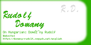 rudolf domany business card
